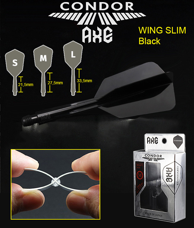 CONDOR AXE Flights Wing Black Slim