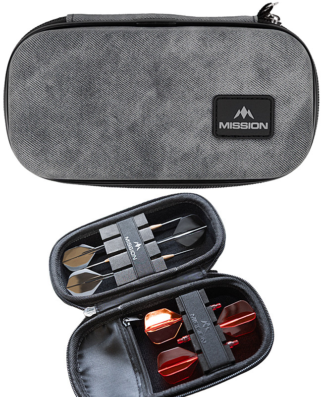 MISSION Force 90 Dart Case Grey Denim Slim