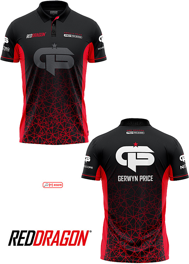 RD Gerwyn Price Red Tour Polo Shirt