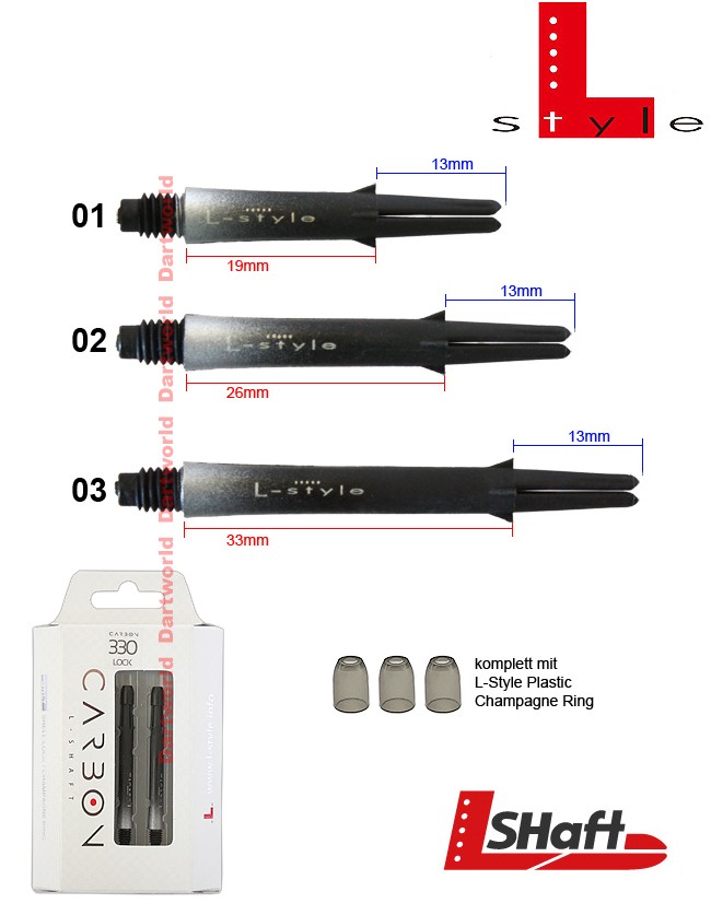 L-STYLE L-Shaft Carbon Lock Straight TwoTone Silber