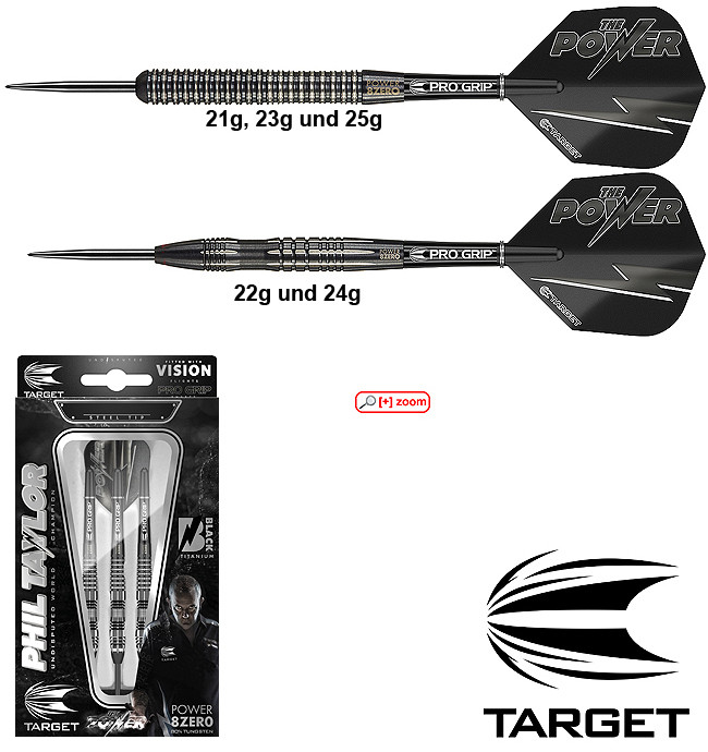 TARGET 8ZERO Black 80% (Phil Taylor)