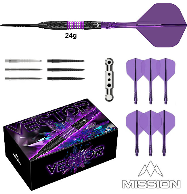 RÜCKLÄUFER: MISSION Vector Black/Purple Electro PVD 95% - 24g