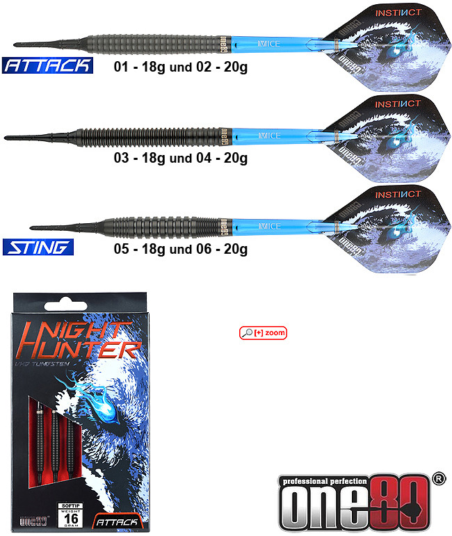 ONE80 Night Hunter Soft Darts