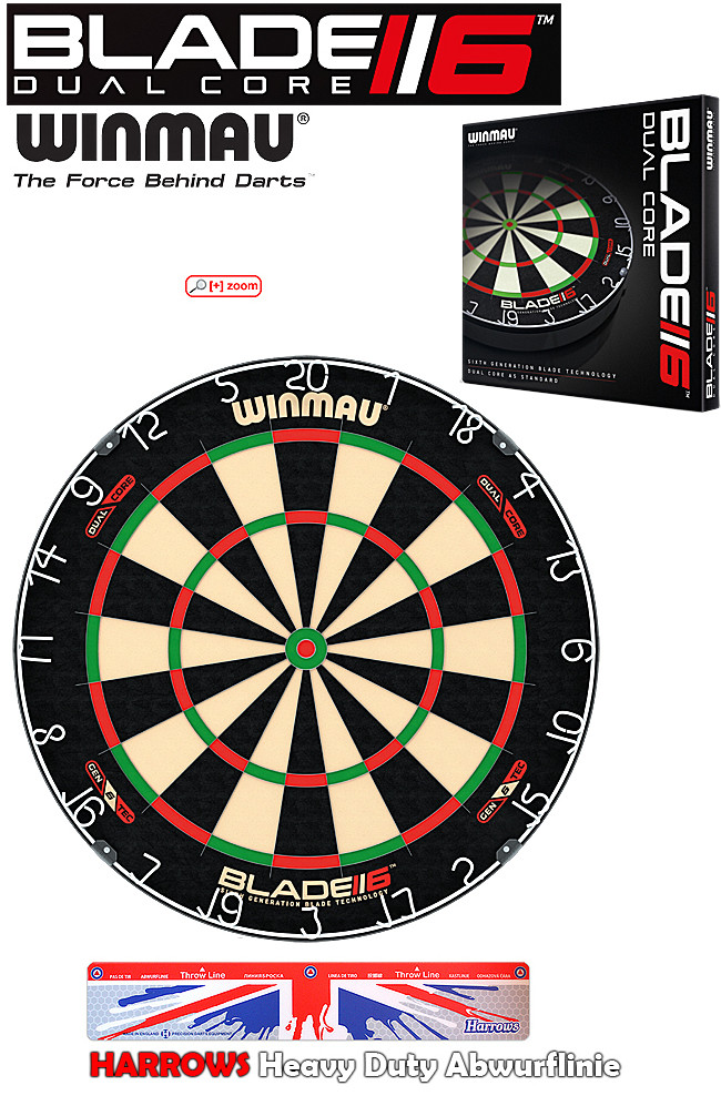 WINMAU Blade 6 Dual Core + HARROWS Heavy Duty Abwurflinie