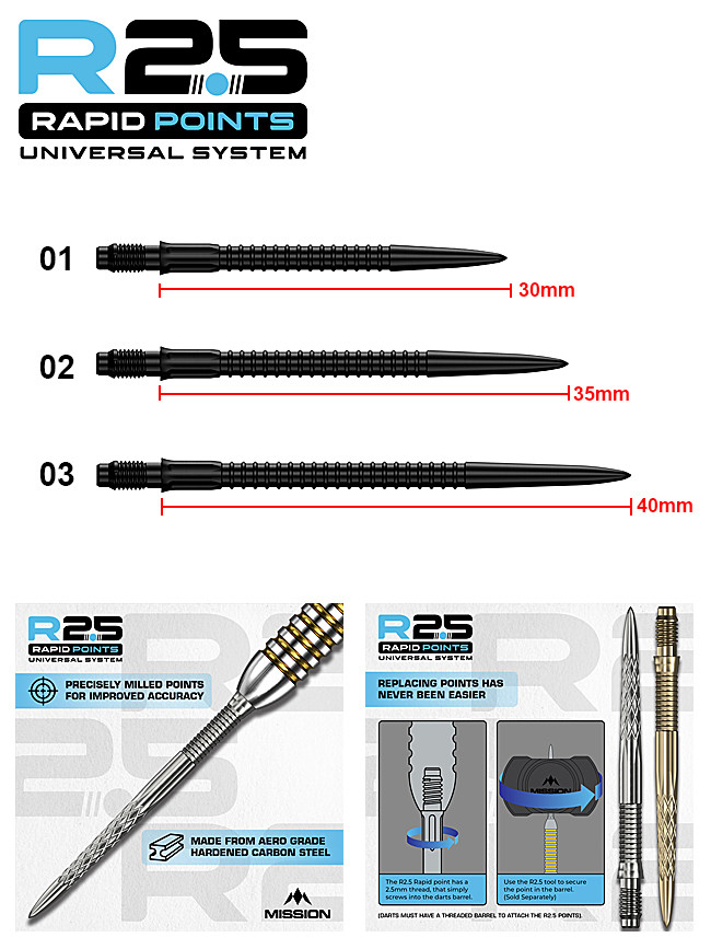 MISSION R2.5 Rapid Points GV1 Black