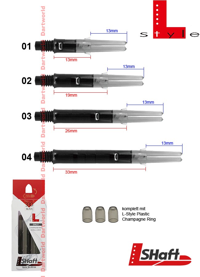 L-STYLE L-Shaft Silent Straight Black (drehbares Top)