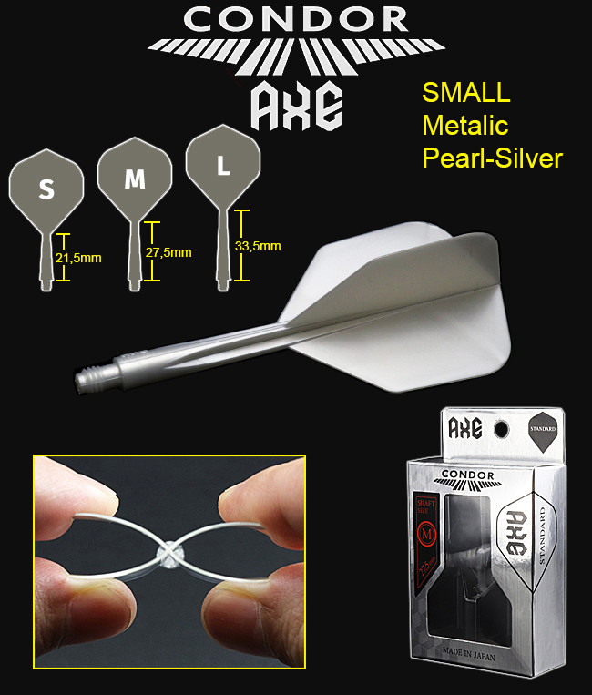 CONDOR AXE Flights Metallic Pearl-Silver Small