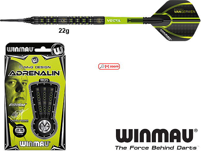 WINMAU Michael van Gerwen MvG Adrenalin Soft 22g