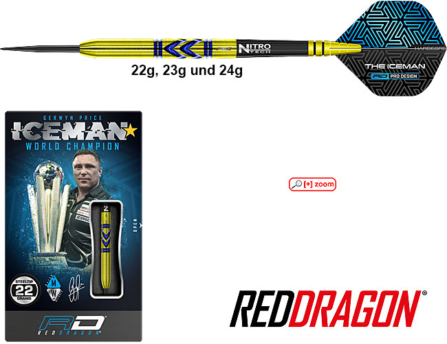 RED DRAGON Gerwyn Price Avalanche-Pro Gold 90%