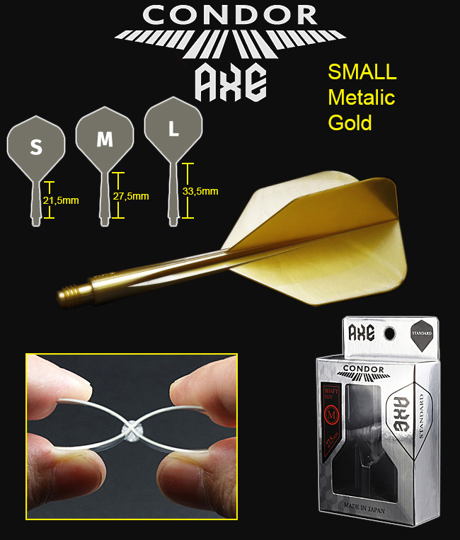 CONDOR AXE Flights Metallic Gold Small