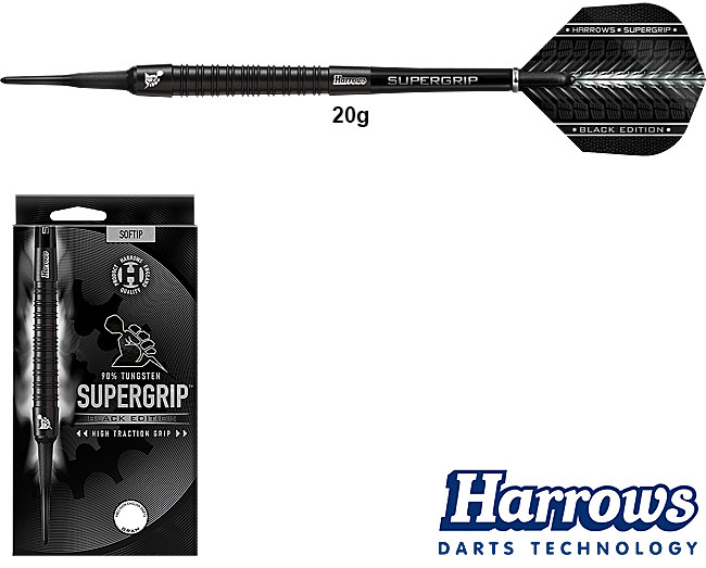 RÜCKLÄUFER: HARROWS Supergrip Black Edition Soft 20g