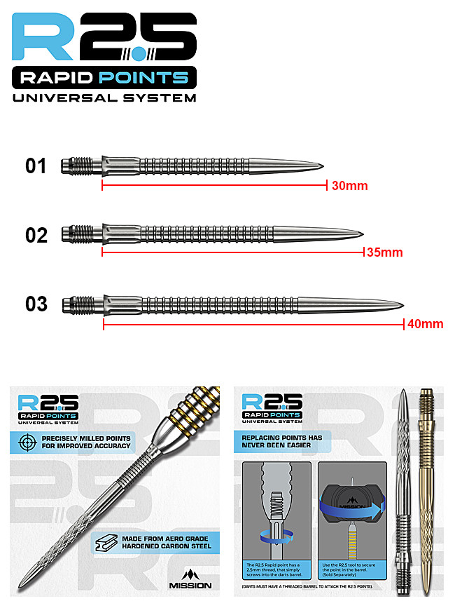 MISSION R2.5 Rapid Points GV1 Silver