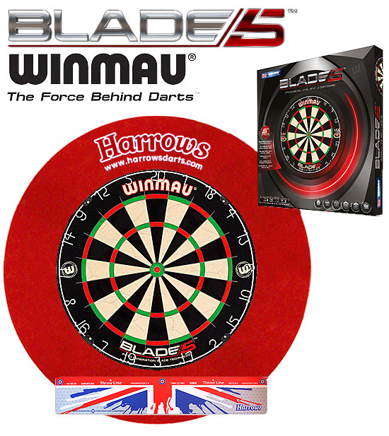 WINMAU Blade 5 + H. Surround red + Abwurflinie