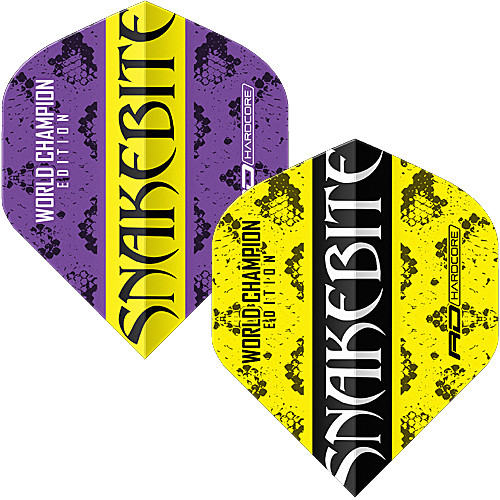 RD Peter Wright Purple &amp; Yellow Yin Yang Flights