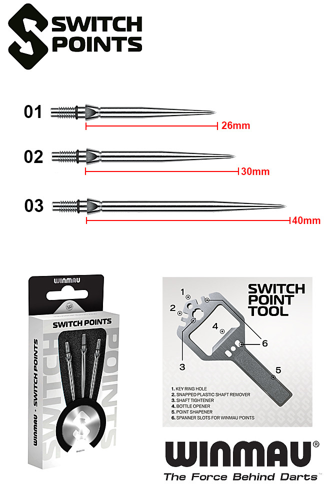 WINMAU Switch Points Smooth Silver Effect