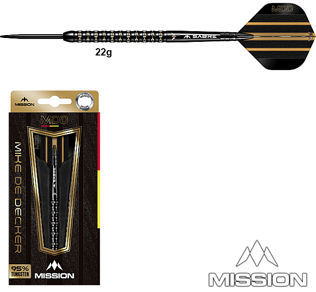 RÜCKLÄUFER: MISSION Mike De Decker 95% Black/Gold 22g