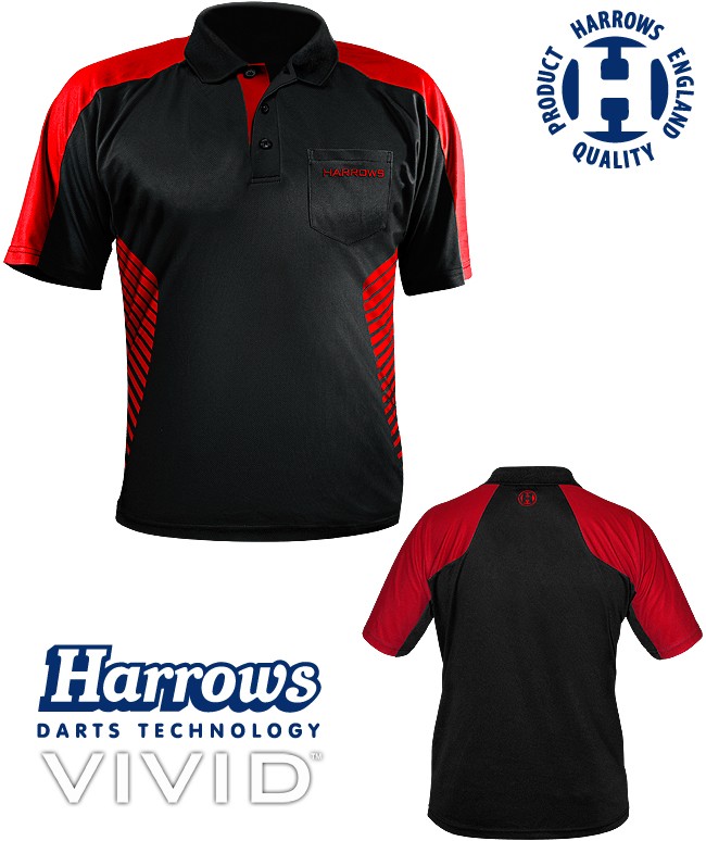 HARROWS Vivid Shirt black/fire-red