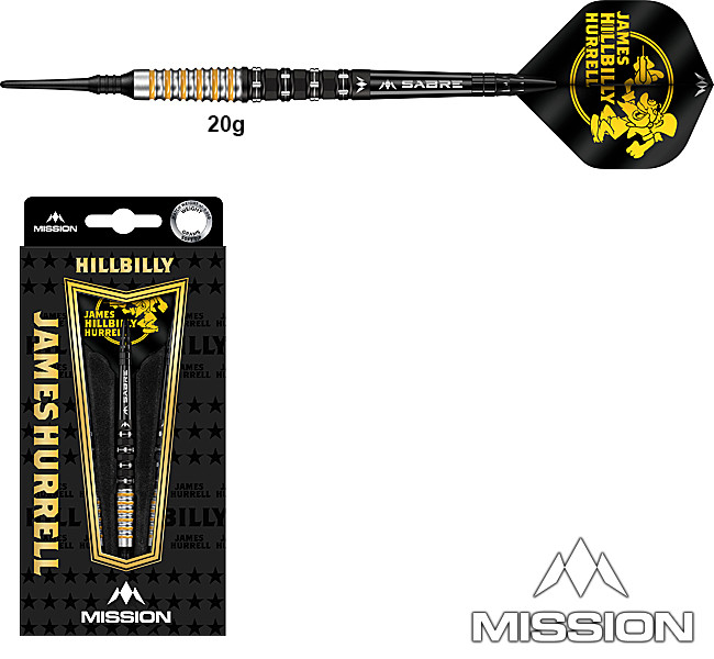 MISSION James Hurrell V2 Black/Yellow 90% - Soft 20g