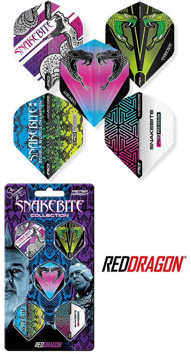RED DRAGON Peter Wright Snakebite Hardcore Flight Collection