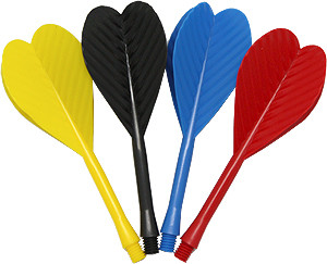 STRONG PVC Flights 50 Stück sortiert (kleines Gewinde)