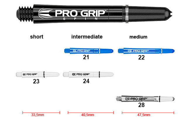 TARGET Pro Grip Spin Shafts 3er Set (9 Stück)