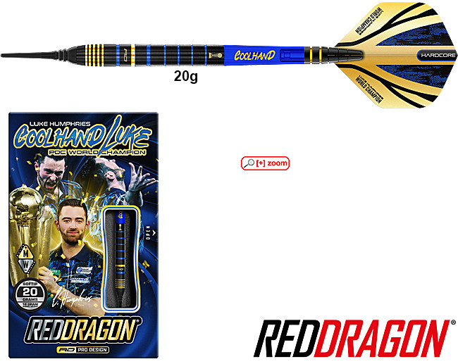 RED DRAGON Luke Humphries TX4 Avenger 90% Soft 20g