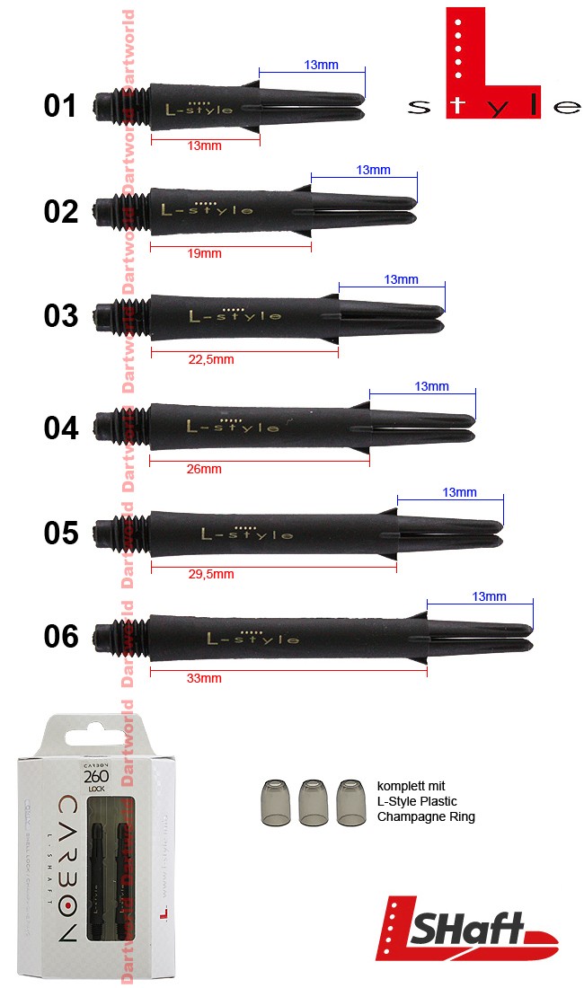 L-STYLE L-Shaft Carbon Lock Straight Black