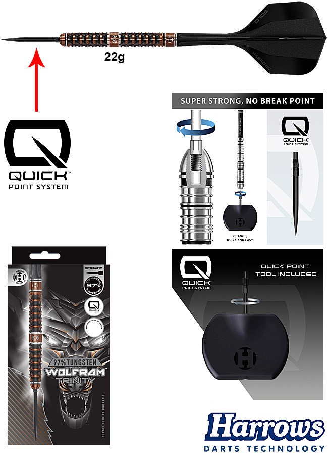 RÜCKLÄUFER: HARROWS Wolfram Trinity QUICK Point 22g