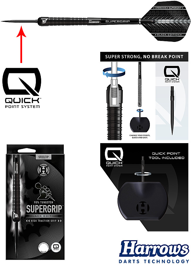 HARROWS Supergrip Black QP 90%