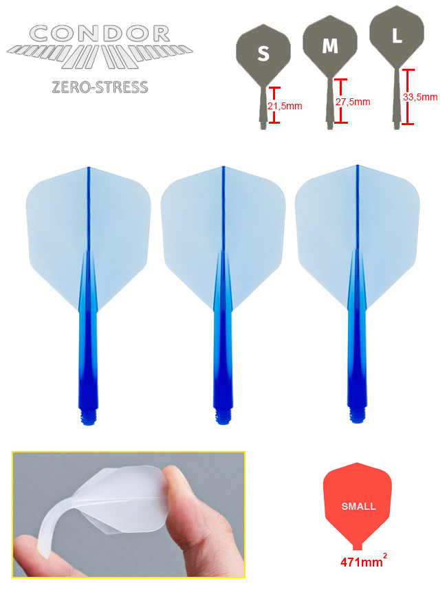 CONDOR Zero Stress Flights Clear Blue Small