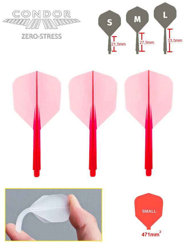 CONDOR Zero Stress Flights Clear Red Small