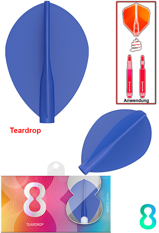 TARGET 8 Flight Blue Teardrop