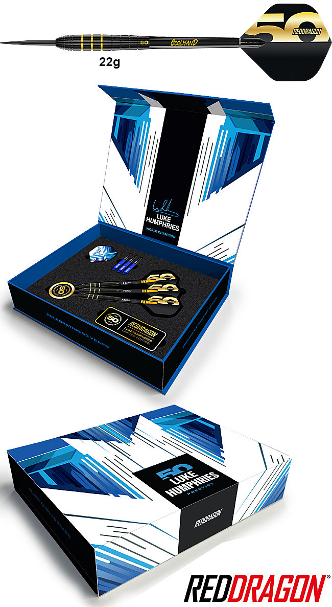 RÜCKLÄUFER: RED DRAGON Luke Humphries 50 Year Player Edition Box 22g