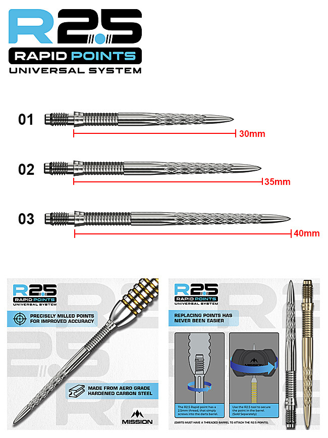 MISSION R2.5 Rapid Points DSX Silver