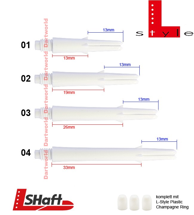 L-STYLE L-Shaft Lock Straight White