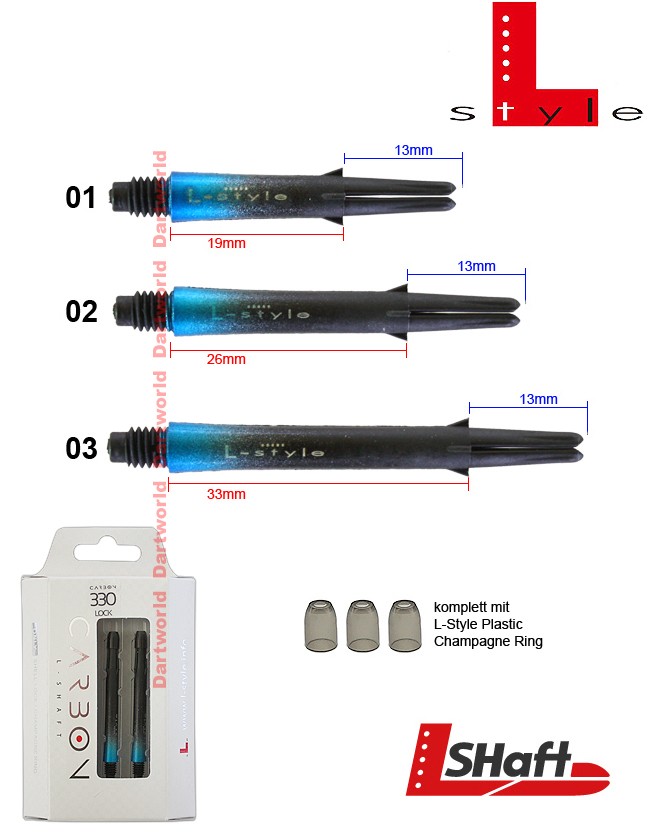 L-STYLE L-Shaft Carbon Lock Straight TwoTone Blue