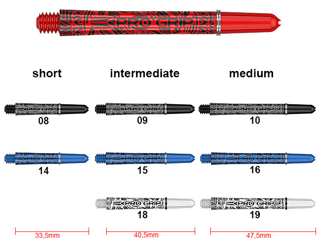 TARGET Pro Grip Ink Shafts 3er Set (9 Stück)