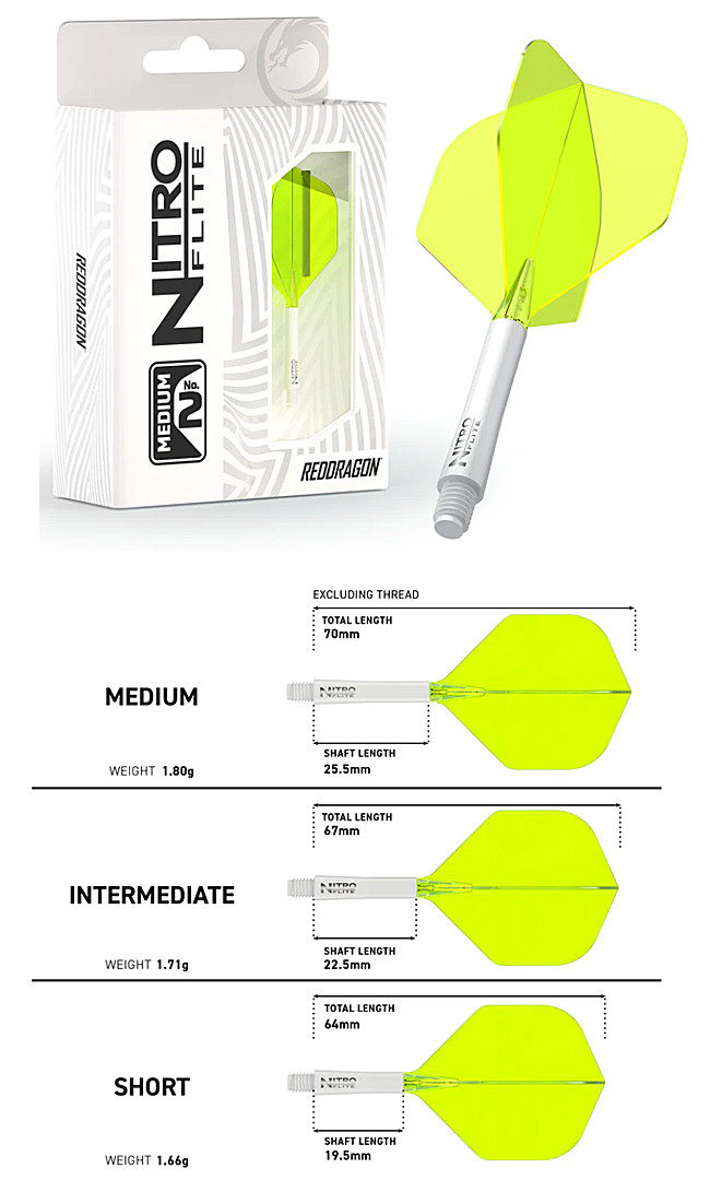 RED DRAGON Nitro Flite white/yellow No2