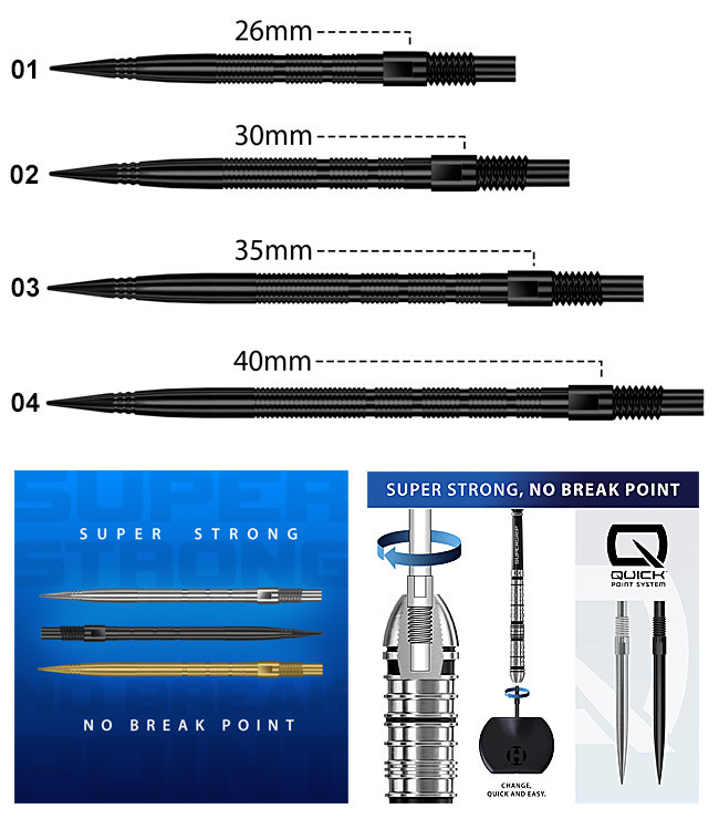 HARROWS Micro Grip - Black Quick Point