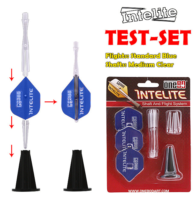 one80 Intelite Starter-Set Standard blue, Medium Shaft Clear *TESTSET*