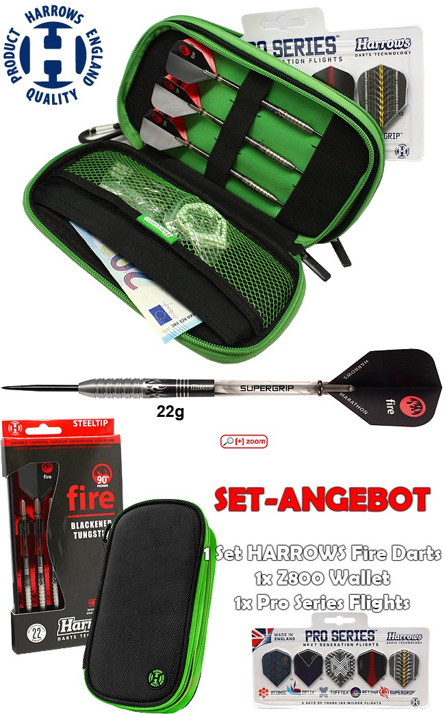 HARROWS SET - Fire Dart + Z800 Wallet + Pro Series Flights