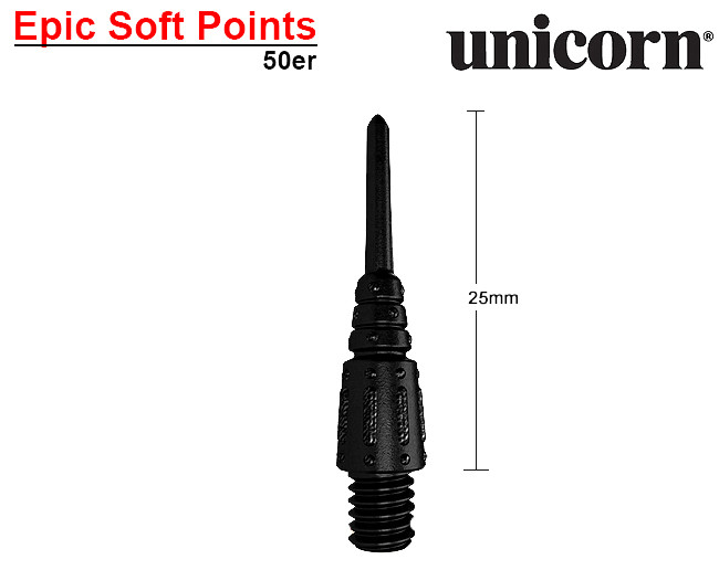 UNICORN Epic Soft Points Black 50er Pack