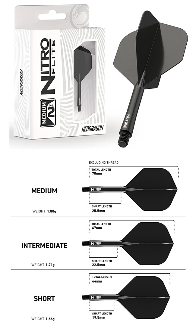 RED DRAGON Nitro Flite black/black No2