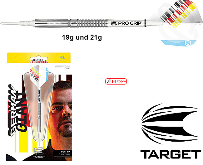 21g Softdarts Target Gabriel Clemens G1 90% Tungsten Dart Set 19g 