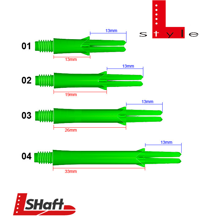 L-STYLE Shafts Locked Straight Green