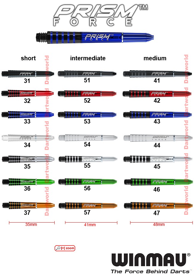 WINMAU Prism Force Shafts