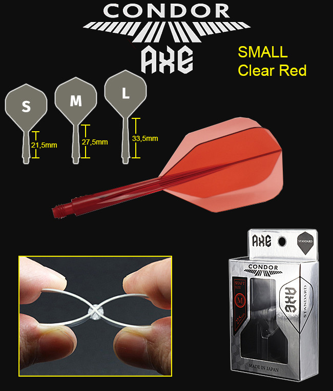 CONDOR AXE Flights Clear Red Small