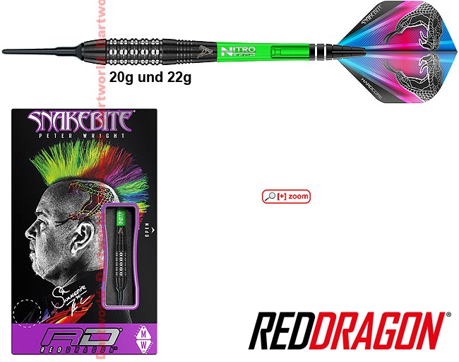 RED DRAGON Peter Wright Snakebite Black Strike