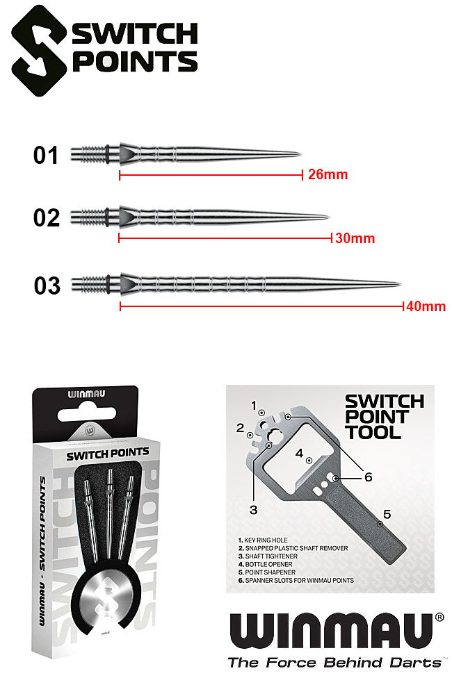 WINMAU Switch Points Wave Silver Effect