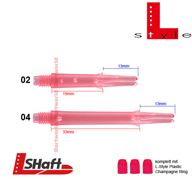 L-STYLE L-Shaft Lock Straight Clear-Red